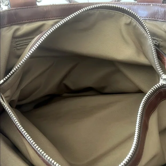 Coach Brown Leather Tote Shoulder HandBag Purse - Picture 6 of 11